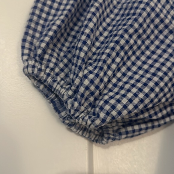 Old Navy - Blue Gingham Dress; Sweetheart Neck w/Puff Sleeve ; Size Small Petite - Picture 4 of 4